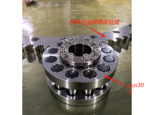 RGD齒圈齒輪是全SUS304不銹鋼材質(zhì)還是其他材質(zhì)？特殊合金鋼表面處理會(huì)生銹嗎？硬度多少？